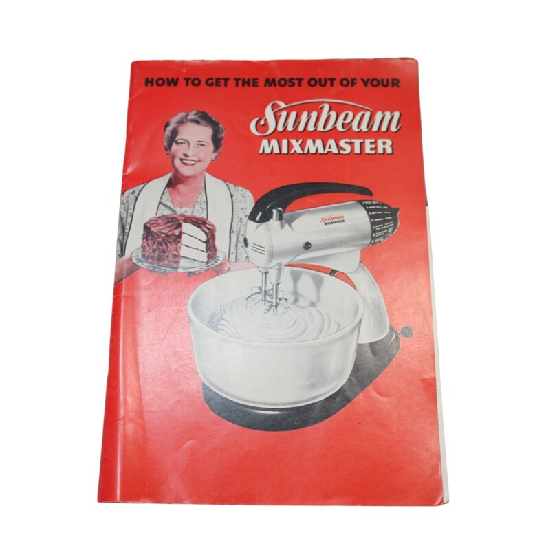 Sunbeam Mixmaster Recipe Booklet 1950 89008 Etsy