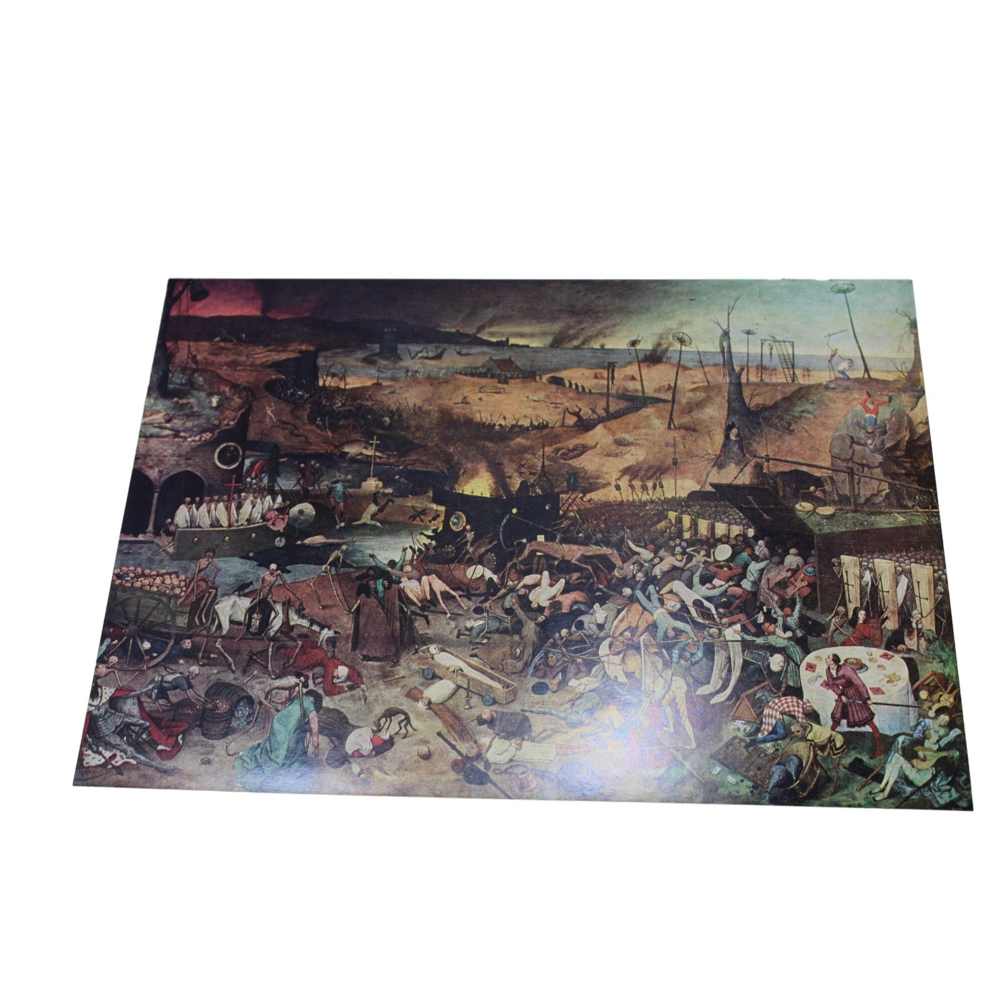 Pieter Bruegel Print the Triumph of Death Vintage 89077 Elder Peasants ...