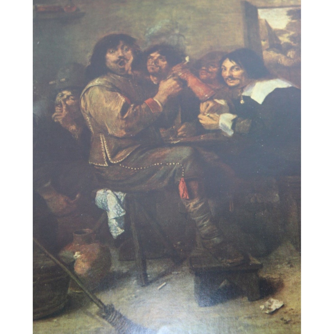 The Smokers Adriaen Brouwer Print Vintage 54821 Etsy