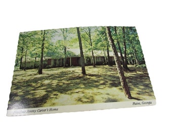 Prezydent Jimmy Carter Home Rosalynn Vintage Postcard 51850 Plains GA
