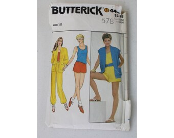 Butterick 4409 Size 12 Athletic Wear Pattern Athleisure Vintage 91307