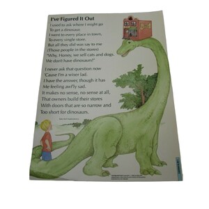 I&#39;ve Figured It Out Grade School Poster Babs Bell Hajdusiewicz 30233 Poetry VNTG