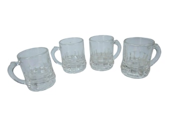 4 Bundesglas Klare Mini Bierkrug SchnapsgläserF Shield Mark Vintage 30555