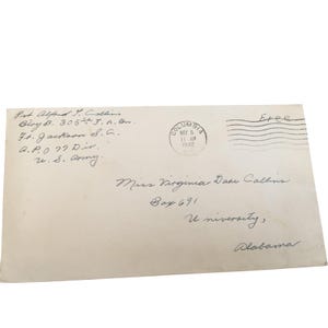 Carta de un soldado de la Segunda Guerra Mundial a su hermana, 1942, Ft Jackson, Universidad de Alabama, 25789