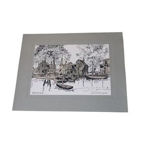 Lionel Barrymore Geätzter Foliendruck Old Red Bank Vintage 91519