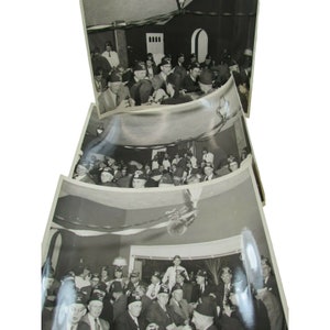 3 Vintage Shriners Photo Dinner Fez Photograph 1940s 33417 Niles MI