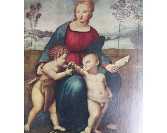 Raphael Print Madonna van het Putter Vintage 54635