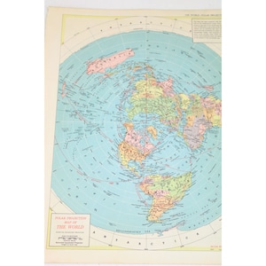 El mundo Antártida Océano Ártico Vintage World Atlas Globemaster 90788