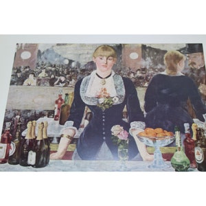 Manet Print Bar at the Folies Bergere Edouard Vintage 33170