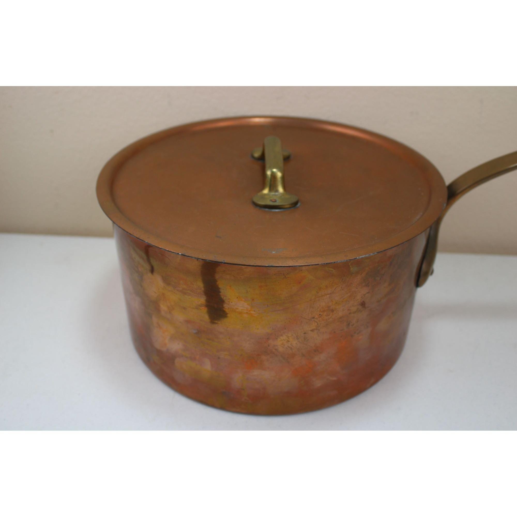 Bazar Francais 666 XL Extra Large Copper Saucepan Lid Tin Lined