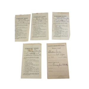 5 Vintage Schulzeugnisse Sarasota FL Elementary High School 1938 1942 202