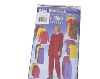 Butterick 5288 Ladies Wardrobe Pattern Size 22W 24W 26W Cut Vintage 1997 91268