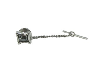 Vintage Mens Faux Marcasite Tie Tack Silvertone Silver Tone 52150