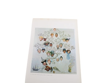 A Family Tree Norman Rockwell Print Vintage 94284