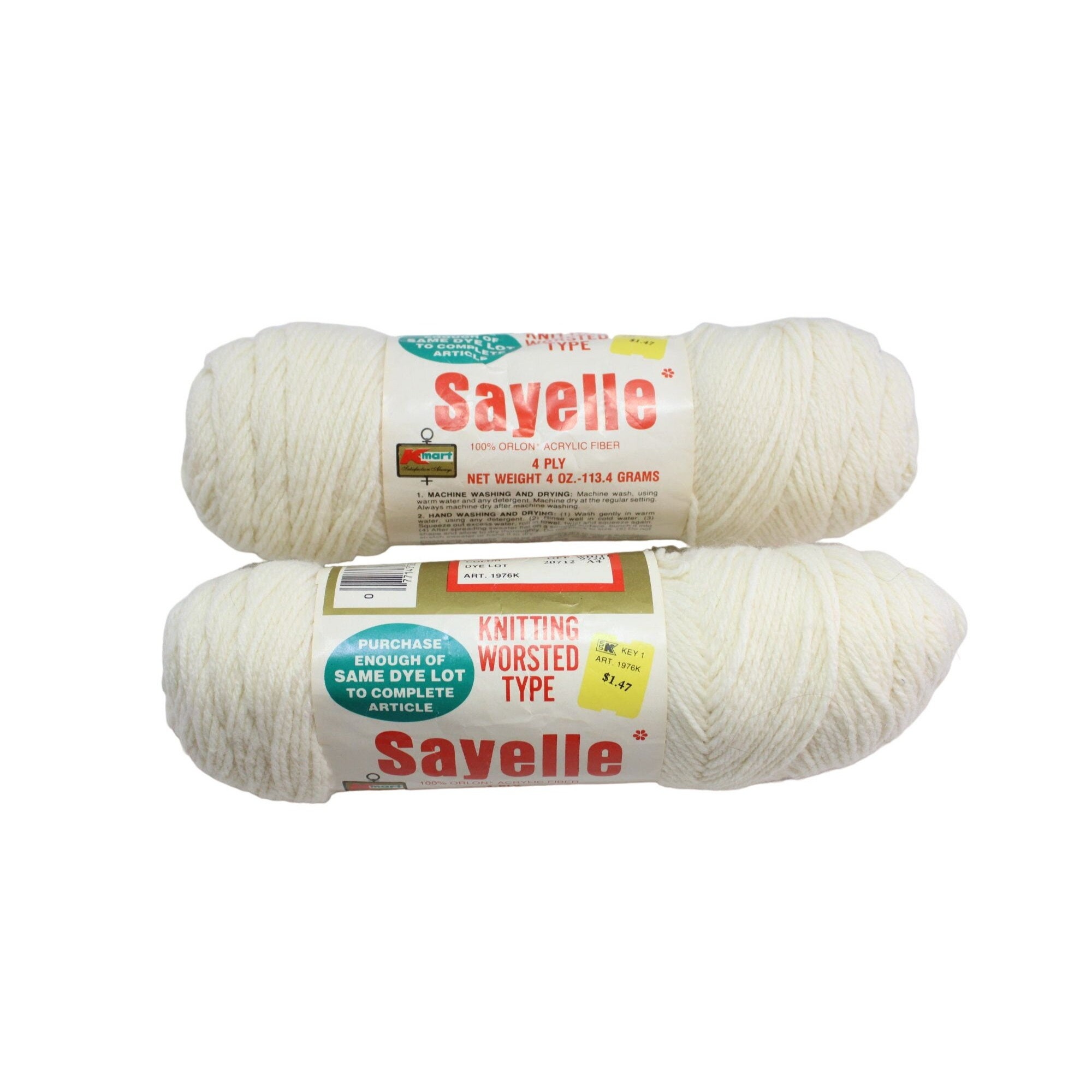 Sayelle 100% Orlon Acrylic 4 Ply Worsted Weight Yarn 367 Evergreen Lot  464453