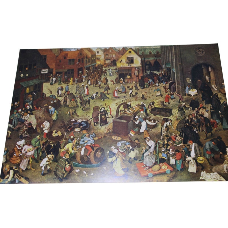 Pieter Bruegel Print the Battle Between Carnival and Lent Vintage 89078 ...