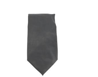 Claiborne 2.0 Rubber Like Necktie black Neck Tie Vintage C20 Faux Leather 94307