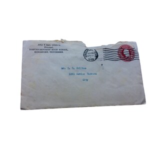 1933 Carta del Director al Padre Hijas Buenas Calificaciones Kingsport TN 26004