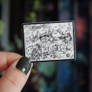 Ein Pfeil zum Herz Map Vinyl Sticker | Glossy sterben geschnittene Aufkleber | Fantasy Map Vinyl Aufkleber | Kindle Sticker | Aufkleber für Leseratten