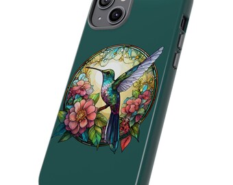 Tough Phone Case flower Hummingbird, Gifts for her, Bestie, iPhone 16,15,14,13,12,11 Pro Max Cover, Samsung, Google Pixel Case