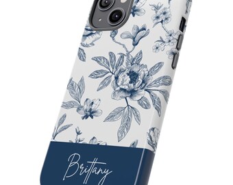 Personalized Floral Tough Phone Case - Wildflower ,Christmas Gift for  Best Friend, Grandma, Mom, Toguh Phone Cases iPhone Sumsung Google