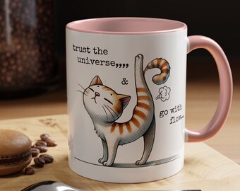 Funny Cat Mom Accent Coffee Mug (11, 15oz), Cat Daddy Birthday Gift, Funny Cat Lover Gift
