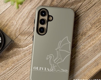 Personalized Dragon Phone Case for Fantasy Lovers, Unique Gift for Her, Him, Customized  Dragon Tough iPhone, Samsung, Pixel Case protection