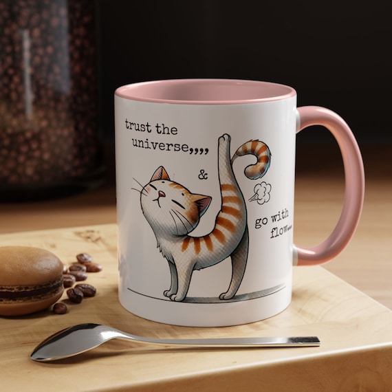 Funny Cat Mom Accent Coffee Mug (11, 15oz), Cat Daddy Birthday Gift, Funny Cat Lover Gift
