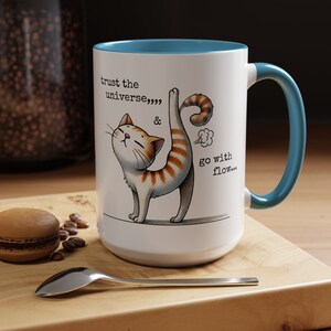 Rolig kattmamma-mugg med accentmotiv (340 g), kattpappa-födelsedagspresent, rolig kattälskare-present bild 7