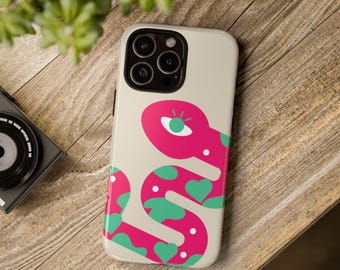 Snake mobilskal, presenter till kinesiskt nyår, presenter till henne, honom, Snake Tough iPhone 16, 15, Samsung, Google Pixel skal