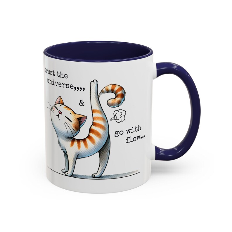 Rolig kattmamma-mugg med accentmotiv (340 g), kattpappa-födelsedagspresent, rolig kattälskare-present bild 4
