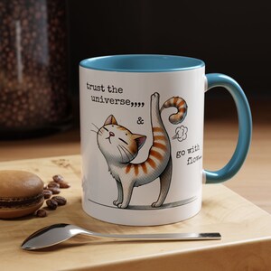 Rolig kattmamma-mugg med accentmotiv (340 g), kattpappa-födelsedagspresent, rolig kattälskare-present bild 6