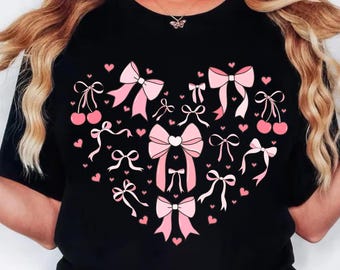 Valentine Coquette Heart PNG, Valentine Bow Png, Valentine Png, Valentine love Png, Valentine Shirt Sublimation Designs, Girls Valentine Png
