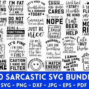 Sarcastico SVG, Sarcasmo Svg Bundle, Sarcastico Bundle Svg, Citazioni divertenti Svg Bundle, Divertente Svg Bundle, Sarcasmo Svg, Detti sarcastici Svg Bundle