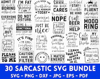 SVG sarcástico, paquete sarcasmo svg, paquete sarcástico svg, citas divertidas paquete svg, paquete svg divertido, sarcasmo svg, refranes sarcásticos paquete svg