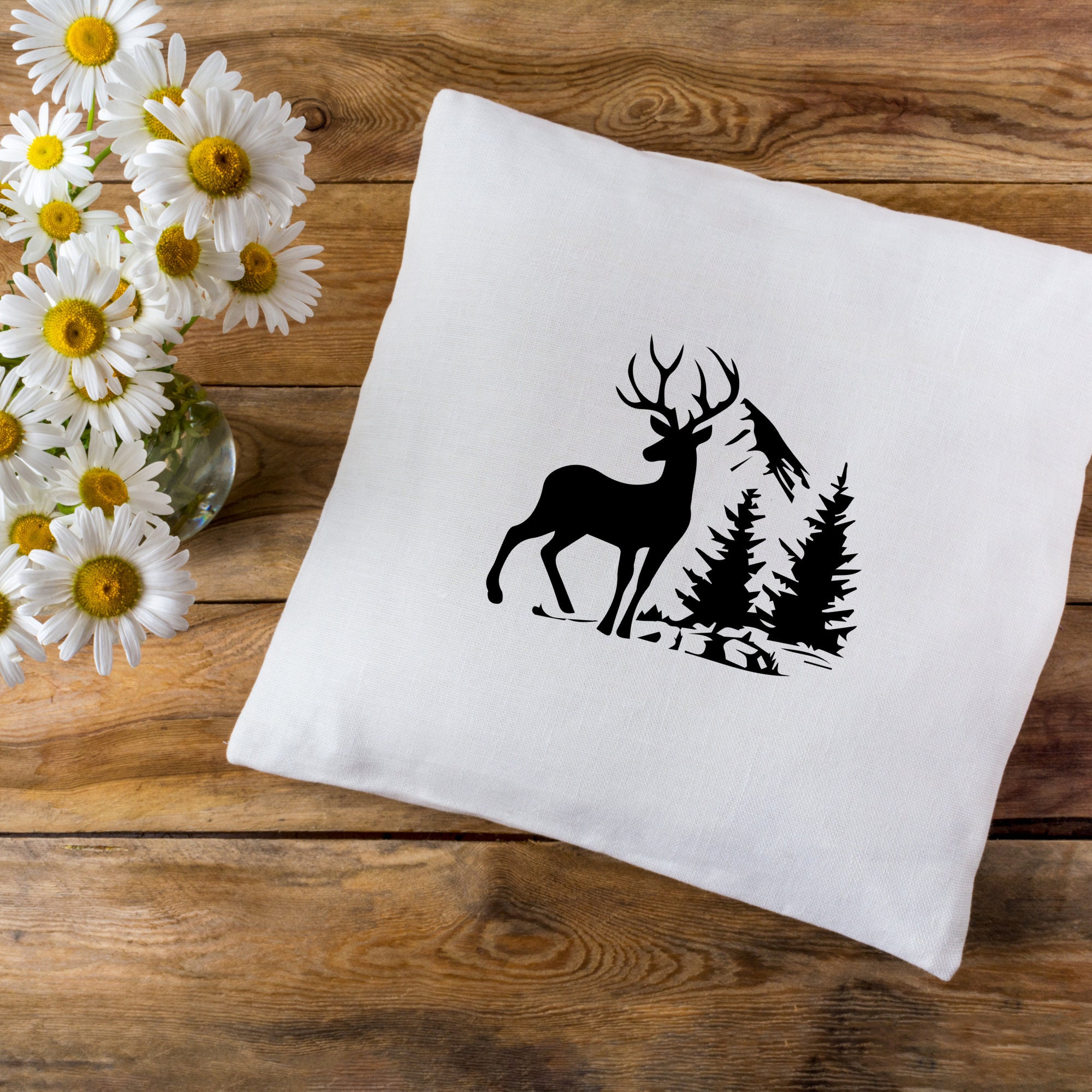 Deer SVG Bundle, Deer Svg, Deer Head Svg, Pine Tree Forest Svg, Deer ...