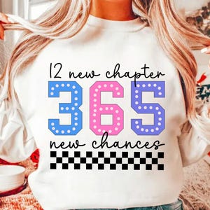 12 New Chapters 365 New Chances Svg, Happy New Year 2025 Svg, Hello 2025 Png, New Years Shirt Svg, Retro New Years Png, New Year 2025 Svg