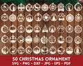 Christmas Balls SVG Bundle, Christmas Ornaments Svg Bundle, Laser Cut Files Glowforge Svg, Winter Ornament Svg Bundle, Christmas Scene Svg