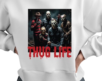 Thug Life PNG, Película de terror Png, Películas de asesinos Png, Amigos de la película de terror Png, Halloween aterrador Png, Camiseta Thug Life, Diseño de camiseta de Halloween