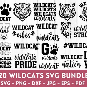 Wildkatzen SVG, Wildkatzen Svg Bundle, Wildkatzen Baseball, Wildkatzen Fußball, Wildkatzen zwart, Png Cricut Schnittdateien, Wildkatzen Basketball geschnitten, Fußball