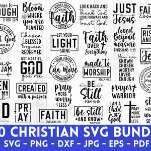 Christian SVG, PNG Bundle, Faith Svg Bundle, Motivational Quotes Svg Bundle, Waymaker Svg, Bible Verse SVG, Scripture Svg Bundle, Jesus Svg