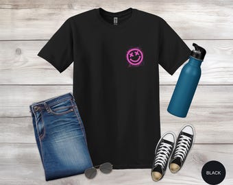 Camiseta de gimnasio con cara sonriente, camiseta de entrenamiento para hombres y mujeres, camiseta de músculos, camiseta de levantamiento de pesas, camiseta de fitness, ropa de fitness, camiseta de levantamiento