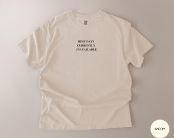 Camiseta de gimnasio, camiseta de entrenamiento, top de fitness, ropa deportiva, camiseta divertida "Días de descanso" (actualmente no disponible)