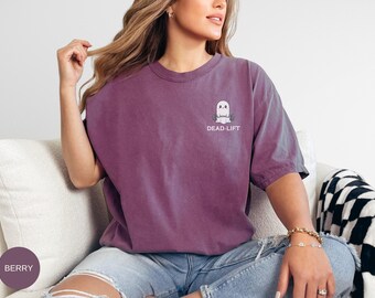 Camiseta de peso muerto fantasmal, camiseta de fitness para entrenamiento, camiseta de levantamiento de pesas para gimnasio, camiseta de fantasma juguetón, ropa de ejercicio, camiseta divertida para gimnasio