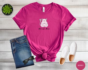 Camiseta Namaste Meow, camiseta para amantes de los gatos, camiseta de meditación de yoga, camiseta de gatito de atención plena, regalo felino zen, camiseta unisex de manga corta