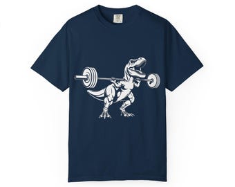 Camiseta de dinosaurio para gimnasio, camiseta de sentadillas T-rex para entrenar, camiseta de fitness, camiseta de ejercicio, camiseta divertida para gimnasio, camiseta de entrenamiento de animales, camiseta para ejercitar piernas