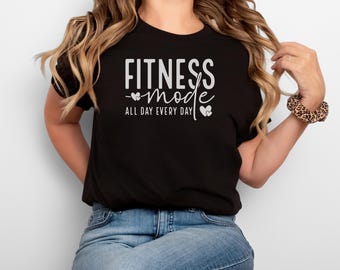 Camiseta Fitness Mode All Day Every Day, Camiseta de entrenamiento, Camiseta de gimnasio, Camiseta deportiva, Regalo fitness, Ropa atlética