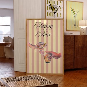 happy hour printable wall art