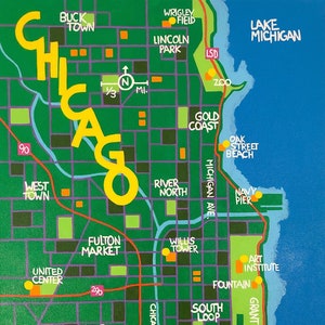 Chicago Map Druck