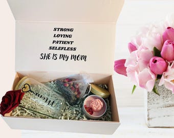 Personalized Gift Box Mother’s Day gift, Custom Name Gift Box for mom,Spa Gift for mother,self-care gift box, Luxury Magnetic Empty Gift Box